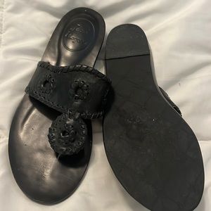 Jack Rodgers Flip Flops sz 6 Black